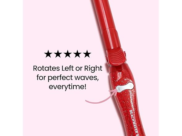 The Beachwaver Co. Beachwaver B1 Rotating Curling Iron - Red Glitter |