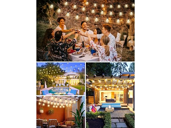 Brightever B0DQQ5VFW7 50FT LED Outdoor String Light