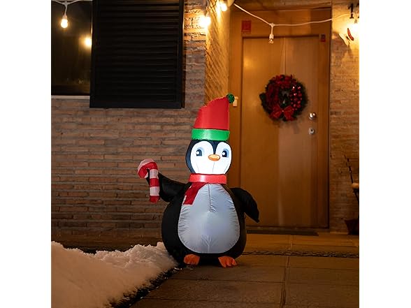 Zone Tech CR0006 Penguin Blow-Up Décor for Cars Black/W