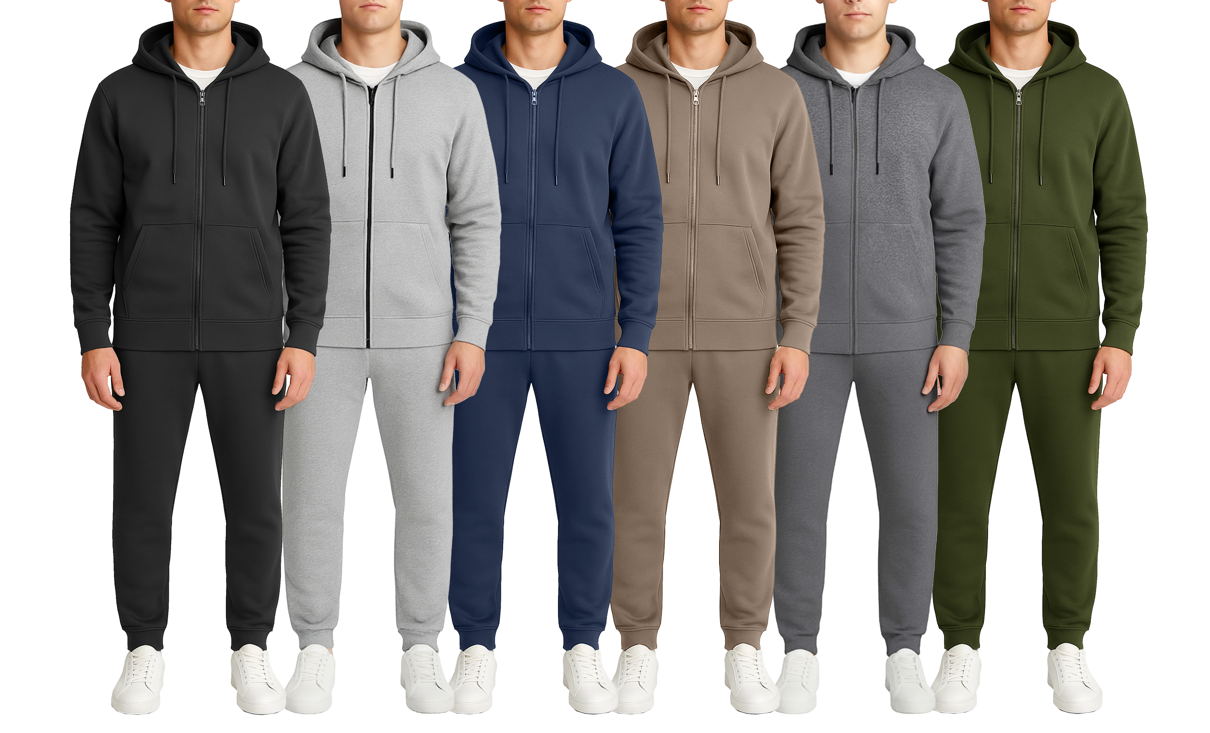 Mens Fleece-Lined Hoodie & Jogger Sets - Gallery 22
