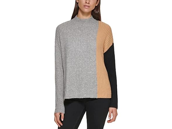 Calvin Klein Women (XL) Ribbed Heathered Sweater