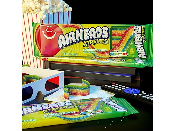 Airheads Airheads Xtremes Rainbow Berry, 3oz, 12pk