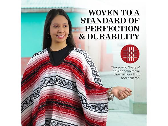 Leos Imports Men (OS) Traditional Mexican Ponchos
