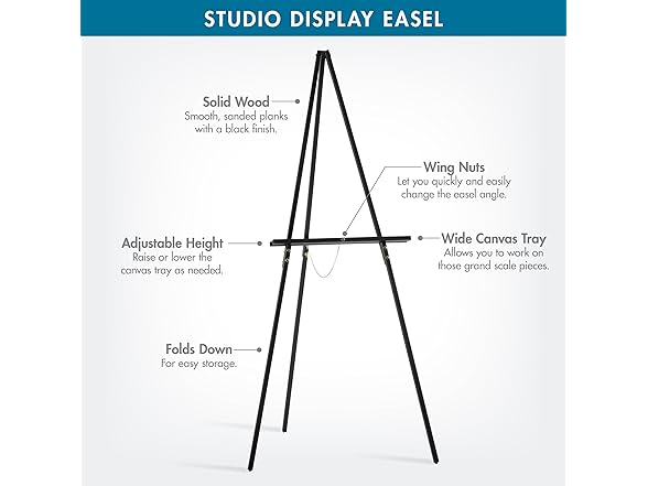 Studio Designs Wood A-Frame Tripod Display Easel Stand