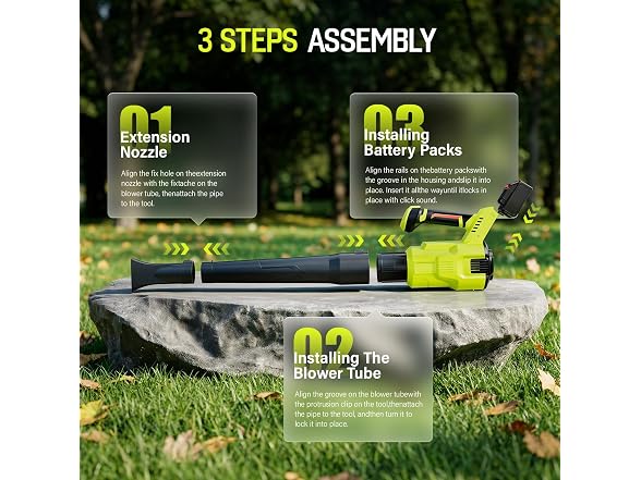 LUCKPRO Electric Cordless Leaf Blower