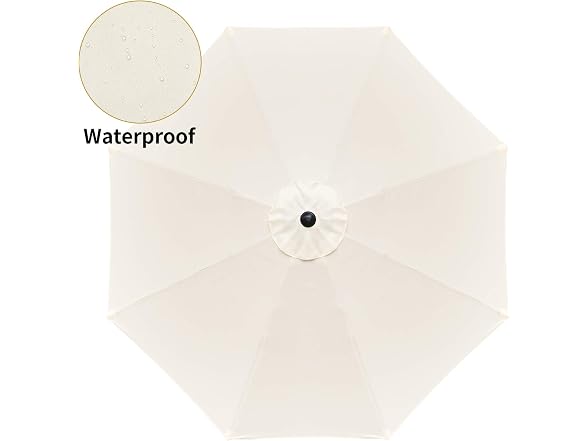 Simple Deluxe 9ft Outdoor Market Table Patio Umbrella with Button Tilt