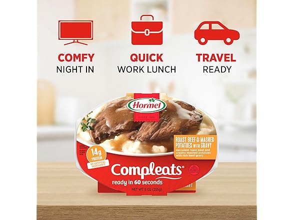 Hormel Compleats Roast Beef and Mashed Potato 9 oz