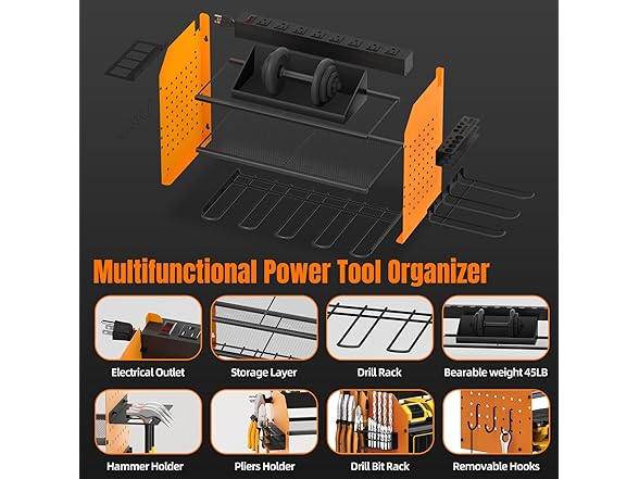 Vorlestour KN0002 Power Tool Organizer Wall Mount