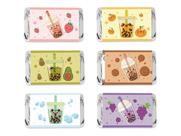 Bubble Tea Candy Wrappers 54ct