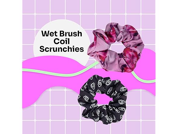 Wet Brush Coil Hair Scrunchies for Women