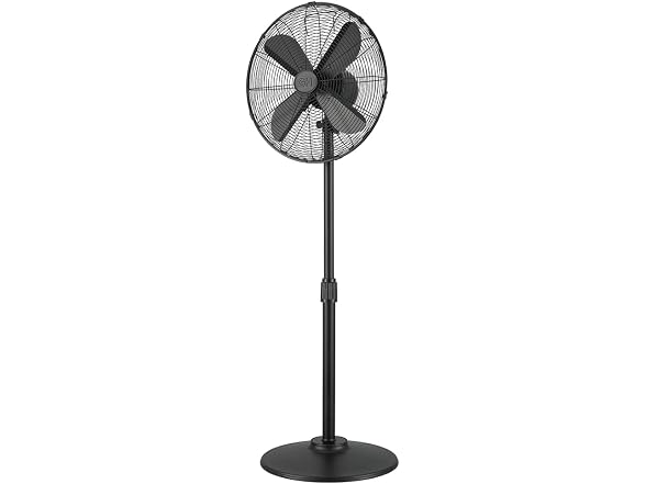 Good Housekeeping Matte Black 16" Pedestal Fan