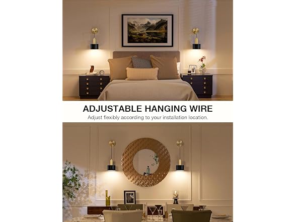 Ownprit Rechargeable Wall Sconces Set