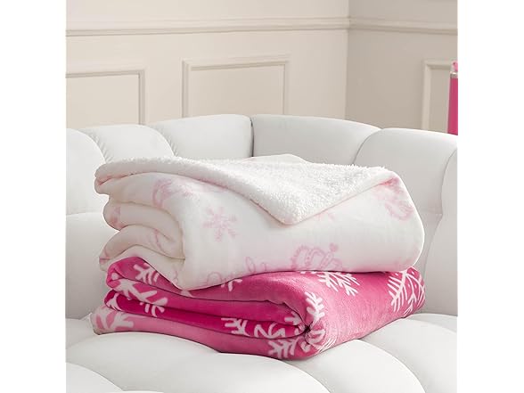 Juicy Couture Sherpa Throw 50"x60" Pink