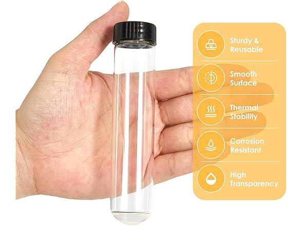 Cadbibe 40ml Glass Clear Test Tubes