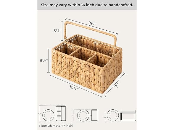 Hand-Woven Flatware Storage Caddy