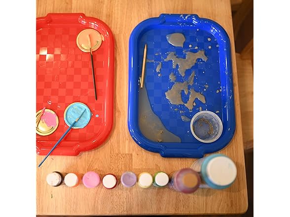 ECR4Kids Colorful Plastic Art Trays