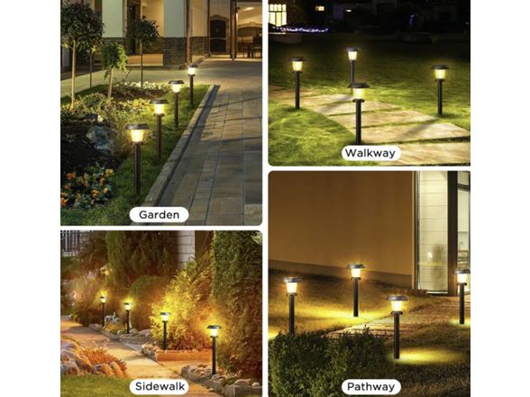 8 Pack Solar Powered Garden Lights Waterproof