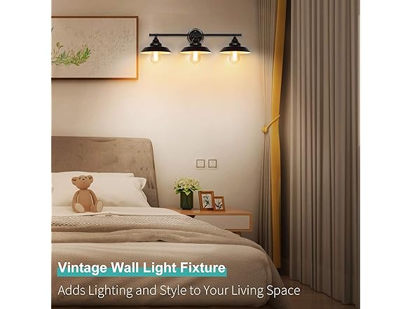 BesLowe 3-Light Vanity Light Fixture, Bronze
