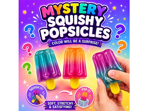 Twilight Squishy Sensory Toys Popsicle, 3PK