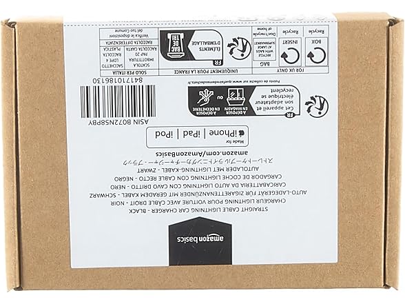 AmazonBasics 3FT 12W Lightning Car Charger