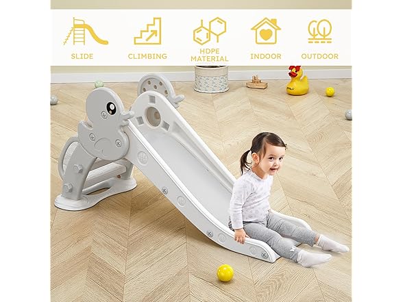 Tzou Toddler Slide Duck Foldable Slide