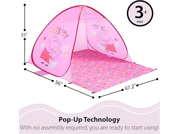 Peppa Pig Canopy Pop Up Tent for Kids
