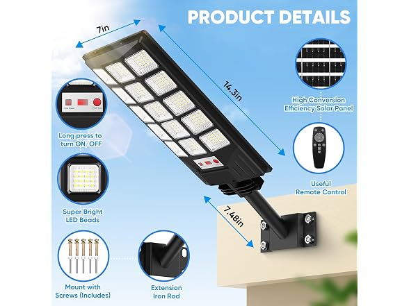 Brightever 2-Pack Solar Street Lights - Gallery 5