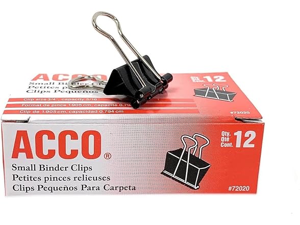 ACCO BRANDS 72020 Small Binder Clips, St