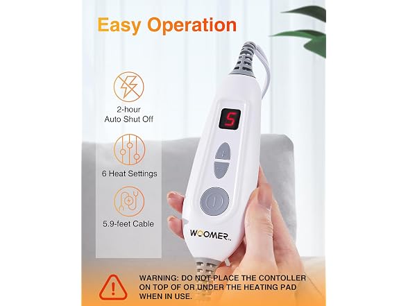 WOOMER Extra Large Electric Heating Pad