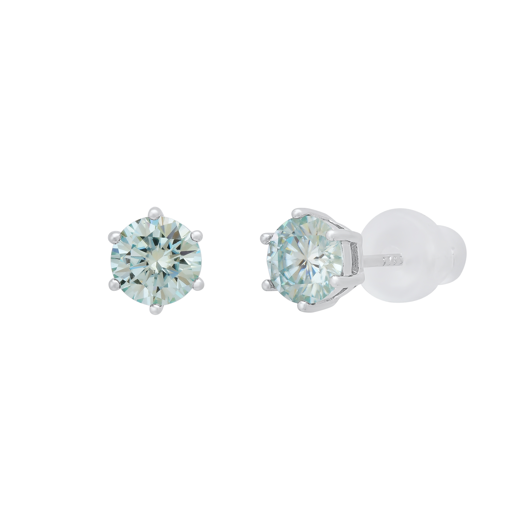 Colored Moissanite Diamond Earrings - Gallery 8