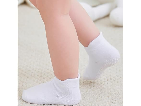 9 Pair Baby Non-Slip Crew Socks