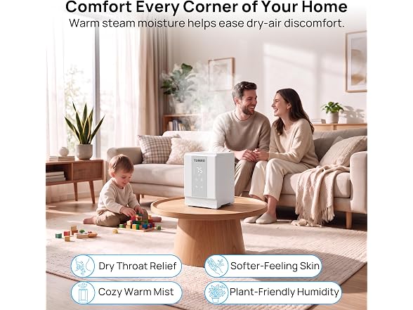 TURBRO 4L Warm Mist Humidifier