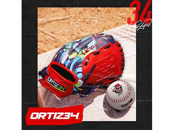 Ortiz34 Graffiti T-Ball Glove- 9" David Ortiz
