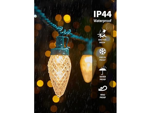 Brightown C9 LED Christmas Lights Outdoor, 81 Feet 100 LED