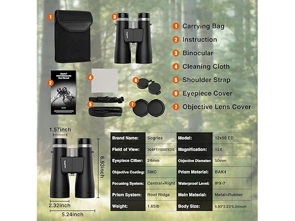 Sogries 12x50 ED Binoculars
