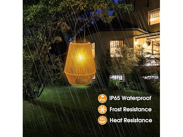 KagoLing Woven Solar Lanterns 4Pk