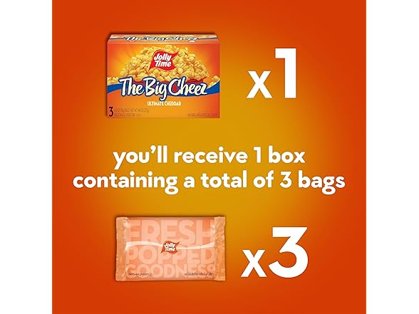 Jolly Time T Big Cheez Cheddar Cheese Popcorn