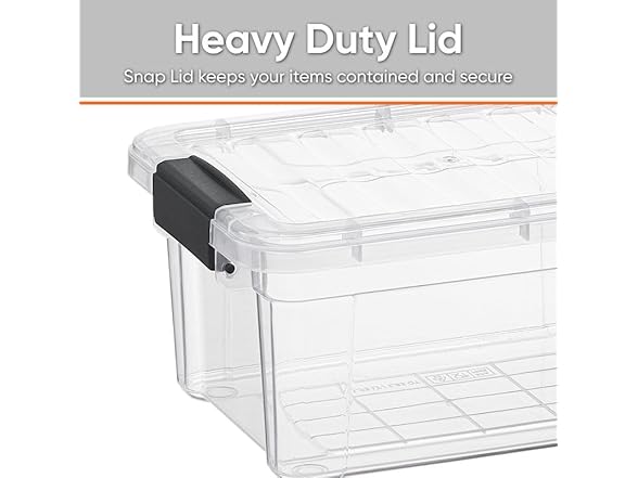 Superio Clear Storage Box with Lid, 3.5 Quart 18 Pack