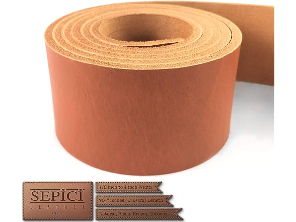 8-9oz Belt Blanks, 1-1/2" (3.8 cm) x