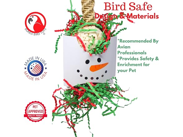 Bonka Bird Toys Christmas Xmas Forage Shred