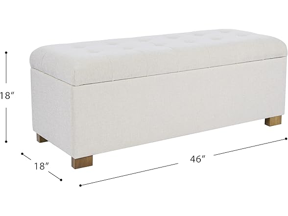 Spatial Order Large Tufted Storage Bench