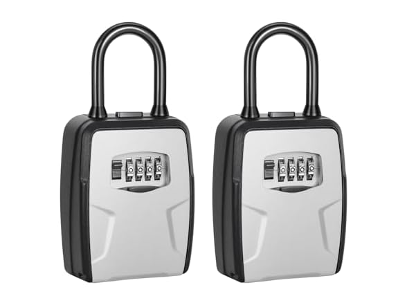Fayleeko Portable Key Lock Box, Lock Box Wall Mo