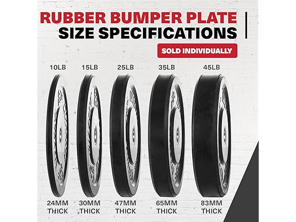 Lifeline Rubber Bumper Plate, 45 LBS
