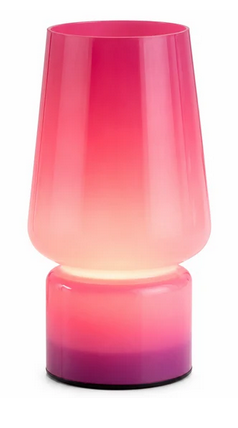 Brightside 8.5" Open Top Glass LED Lamp in Pink - Gallery 3