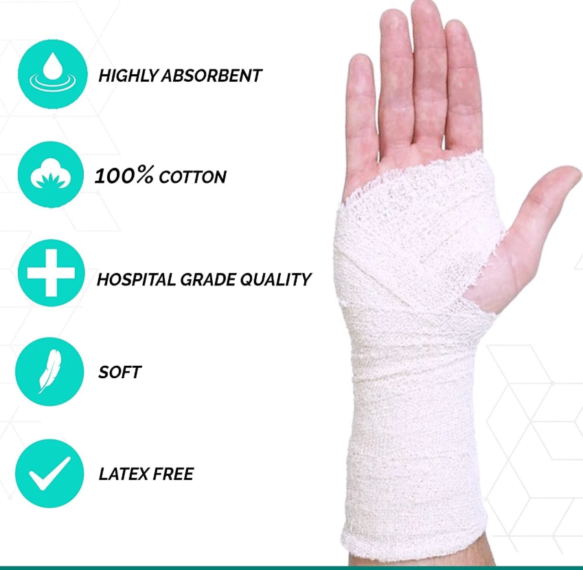 Cotton Gauze Bandage Roll 4.5 16-Pack - Gallery 5