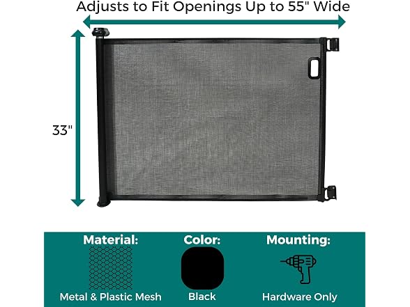 Versafit Retractable Gate: 55" 