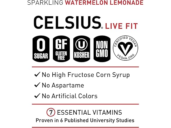 12PK CELSIUS Sparkling Watermelon Lemonade