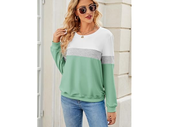 FKEEP Women's Crew Neck Sweatshirt (Small)