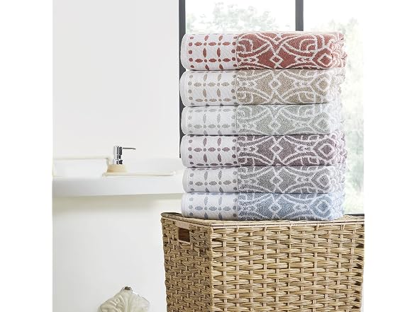 Modern Threads Monroe 6-Piece 100% Cotton Towel Set