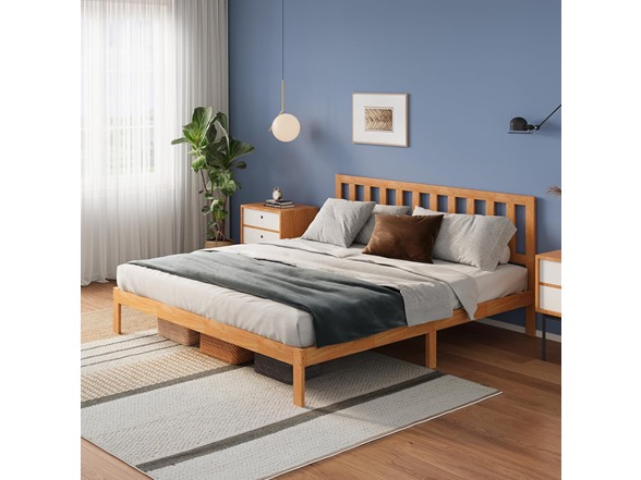 Vertical Line Headboard, Natural Oak